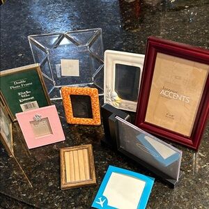 Set of 9 Picture/Photo Frame Set, some new